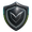 Gray shield badge